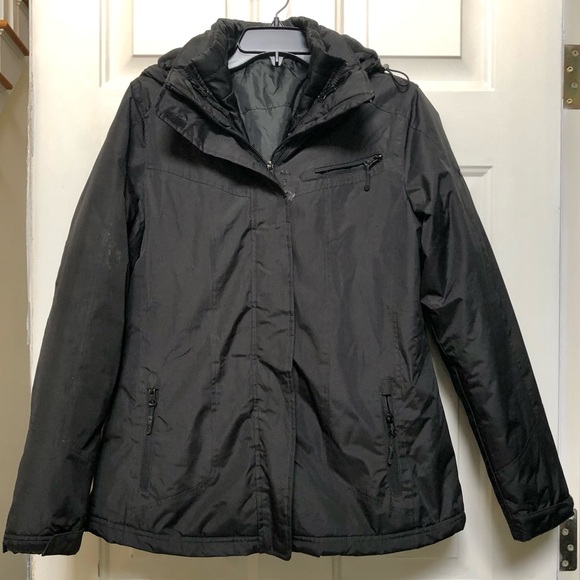 3 IN 1 CB SPORT SIZE M BLACK MEN'S JACKET AND COAT, REMOVIBLE ZIPPER HOOD,  WGOT - Picture 2 of 10